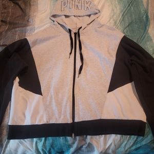 PINK zip up sweatshirt size XL